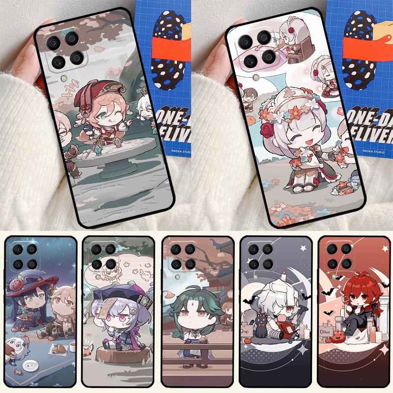 Genshin Impact Chibi For Samsung Galaxy M31 M51 M33 M13 M23 M53 M15 M55 M14 M34 M54 M20 M30s M32 M52 Phone Case