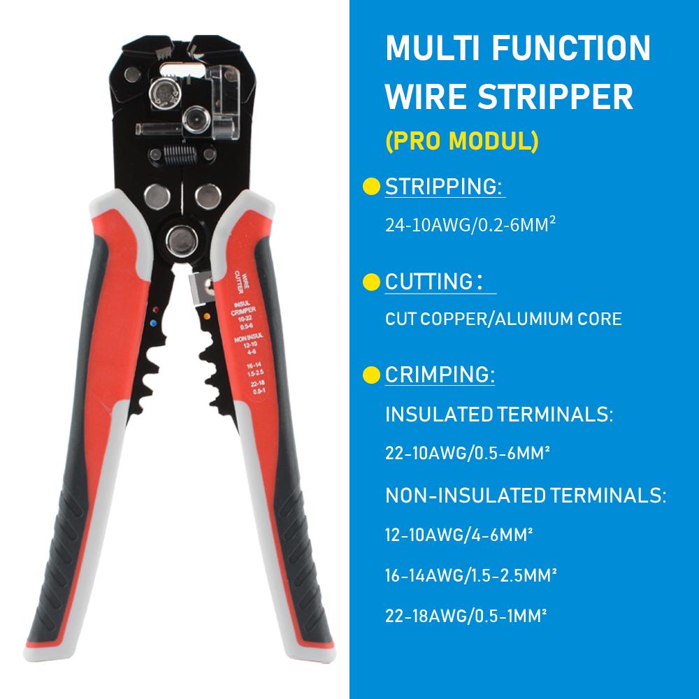 Professional Electrician Wire Tool Cable Wire Stripper Cutter Crimper Automatic Multifunctional Crimping Stripping Plier Tools