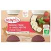 Babybio - Petit Pot Bébé Banane Fraise Menthe - Bio - 2x130g - Dès 6 Mois