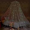 1Set Glow In The Dark Convenient Bed Canopy Summer Curtain Bed Net Canopy Bedcover Polyester