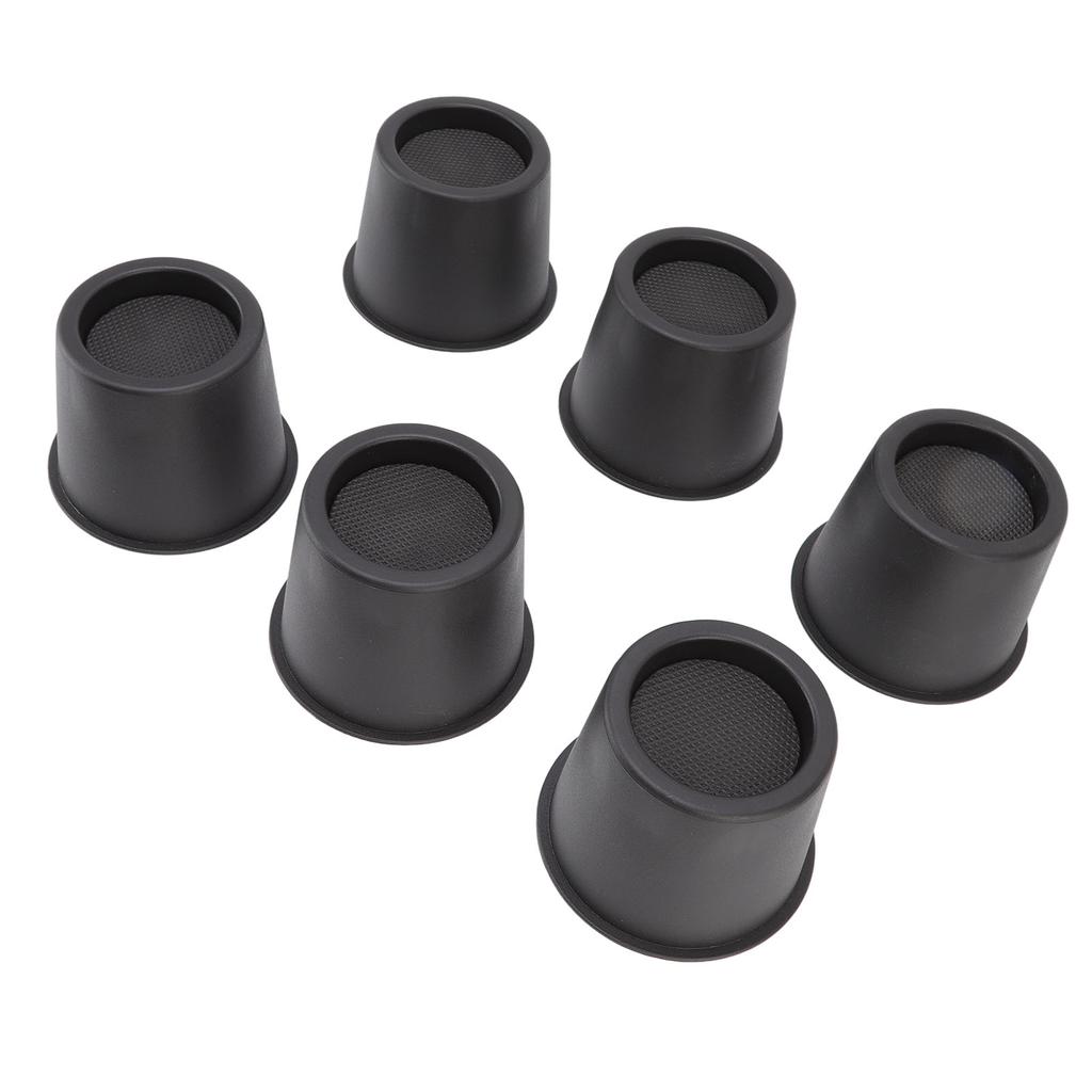 6 PCS Anti Vibration Pads Sofa Feet Pad Furniture Riser Mat for Table Cabinet Bed 3in Black Round