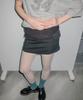 Chix Knit Waist Mini Skirt Black