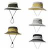 Color Blocking Sun Protection Bucket Hat Big Brim Sun Hat Fashion Sunscreen Fisherman Hat  Girl