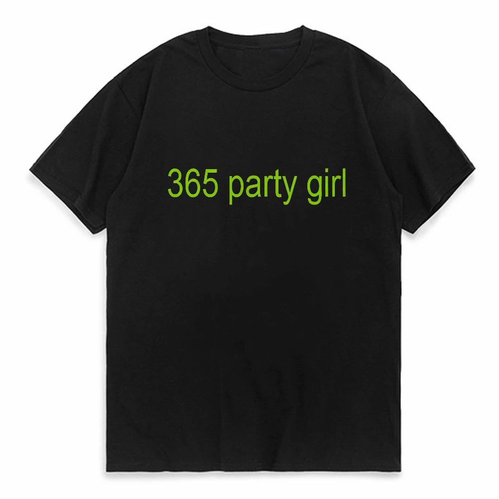 365 Party Girl T shirt Charlie XCX Brat 360 Album Top Short Retro Fashion men Womens tee Grunge Cult Classic Printed tshirt