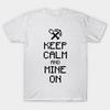 Футболка женская Keep Calm And Mine On Black Harajuku Print Kawaii футболка летняя с коротким рукавом женская футболка топ футболка