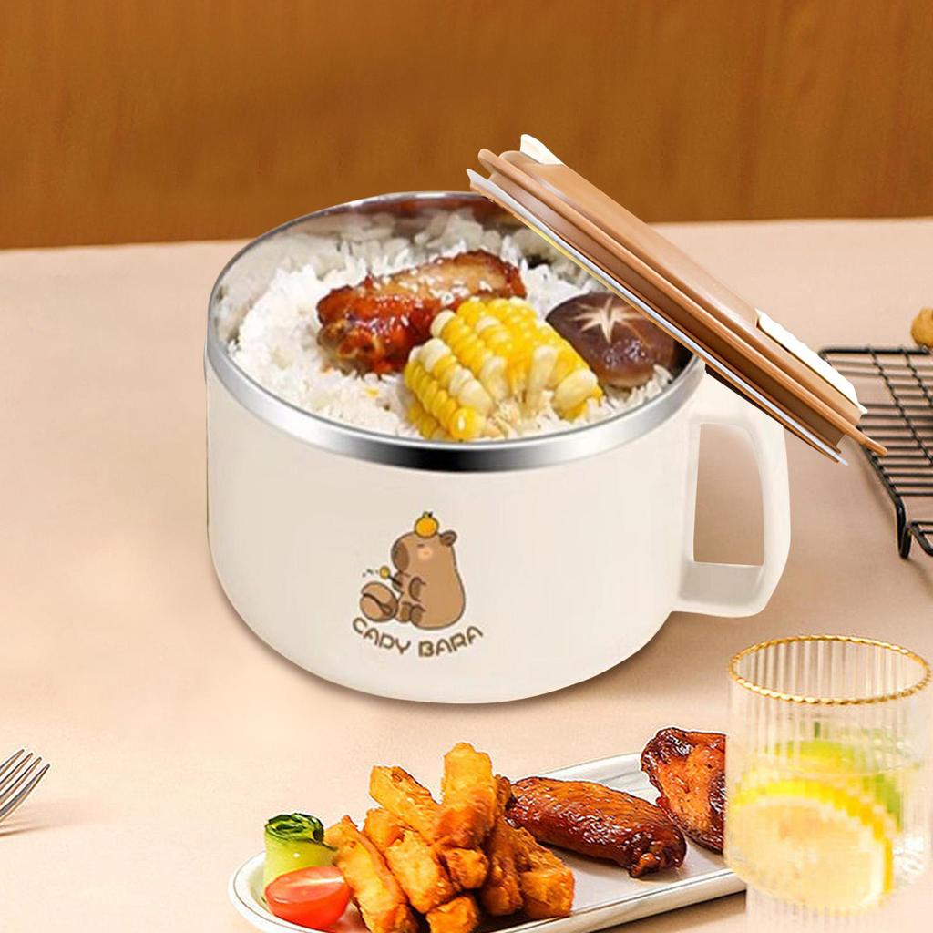 Noodle Bowl Set 1300ml Capybara Soup Bowl Microwave Safe Large Capacity Tableware For Everyday Dining Soup Noodle Salad Cereal