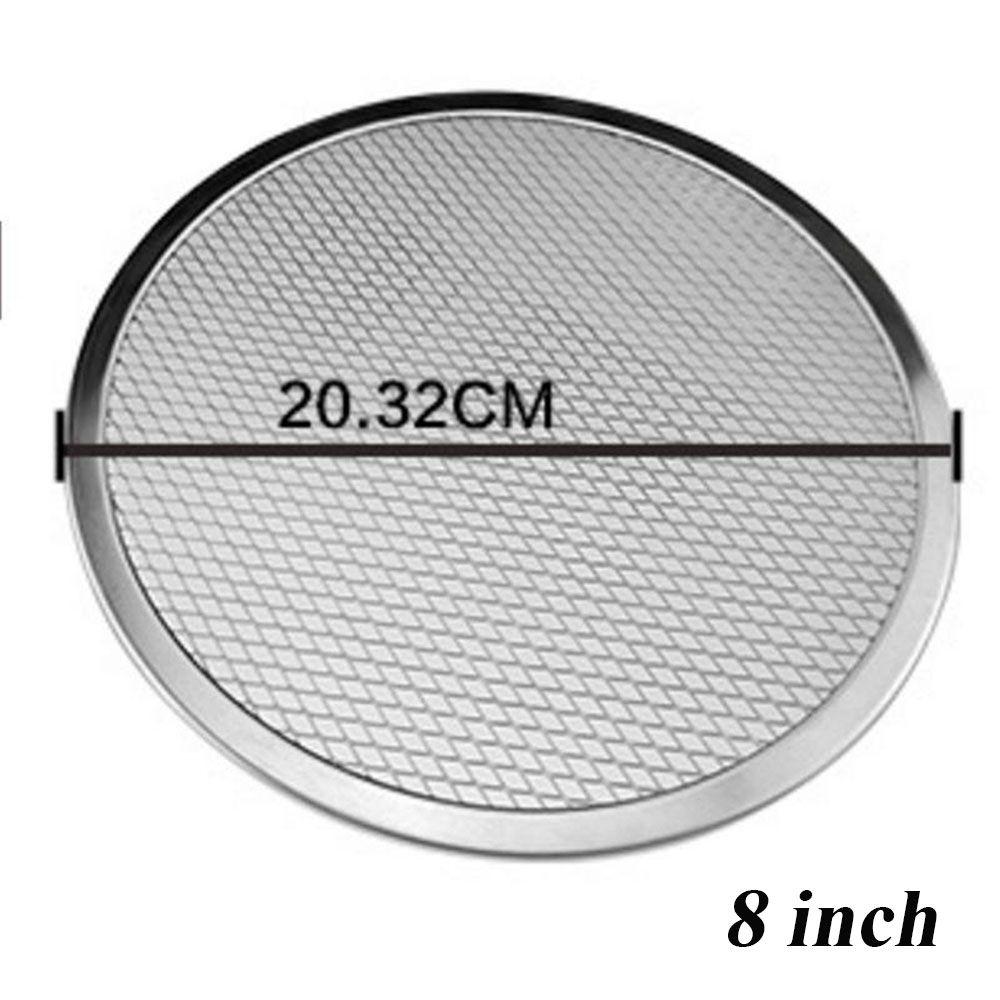 6''-12'' Home  Oven Net Kitchen Baking Tray Aluminium Mesh Plate Pan Pizza Screen