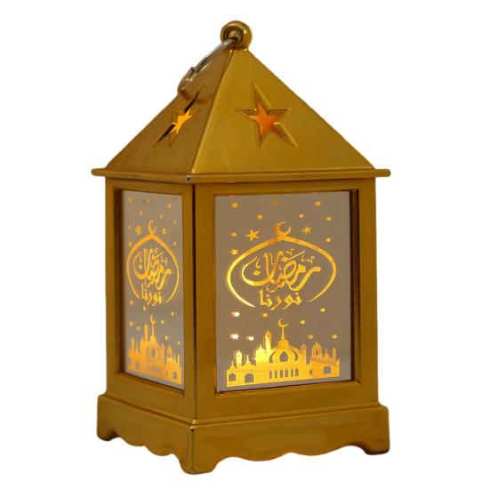 Рамадан Фонарь Настольный светодиодный светильник в стиле ретро Уникальный дизайн на батарейках Декоративный фонарь Подвесной светодиодный светильник-свеча
