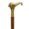 Brass Walking Stick Solid  Designer Lion Head Wooden Cane Style