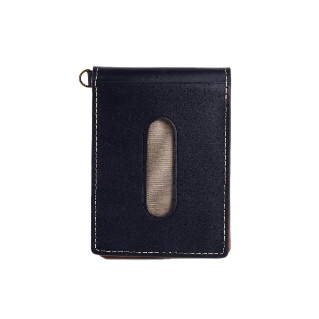 E-mono Кошелек для проездного для мужчин и женщин, Натуральная кожа, Трехсторонний, Складывающийся вдвое, Кошелек для проездного (оранжевый)