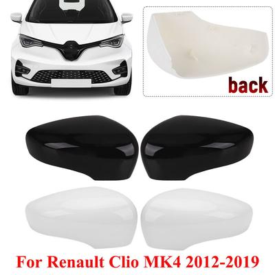 Левая Правая Крышка Зеркала Заднего Вида Для Renault Clio 4 Mk4 / Zoe / Captur 2012- Глянцево-Черный/Белый Корпус Зеркала Бокового Вида