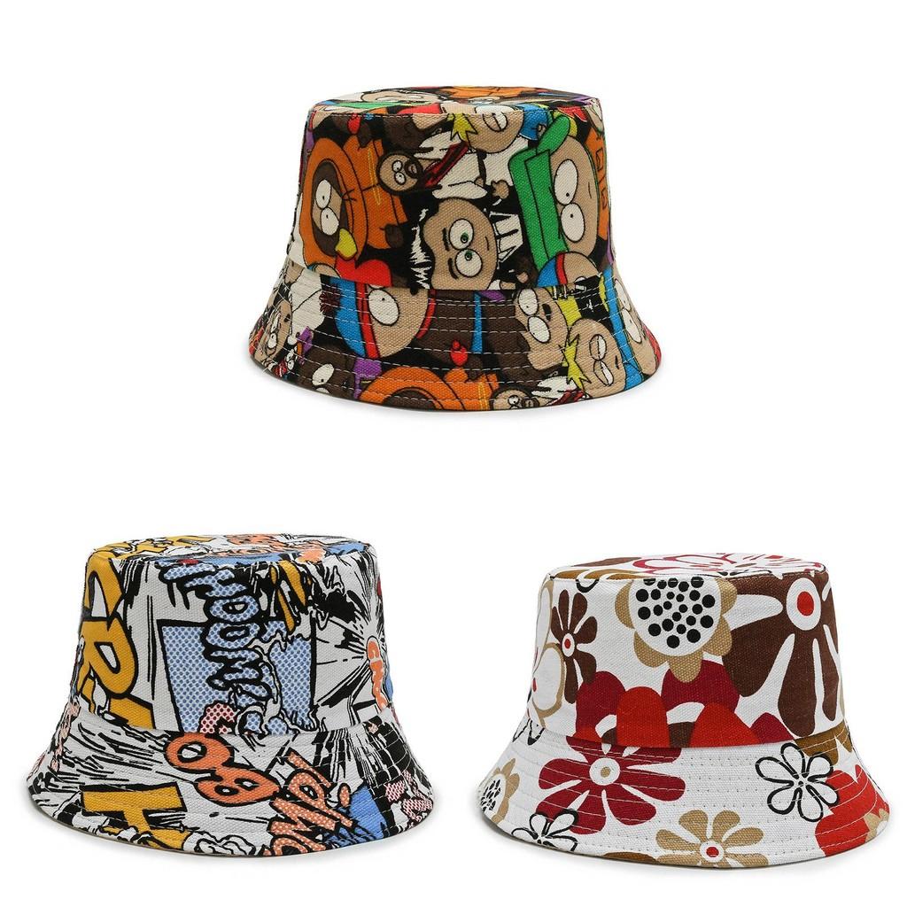 Fisherman Floral Printing Hat Outdoor Sun Protection Bucket Hat Fashion Gift