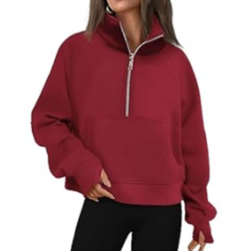 Women's Plus Size Autumn and Winter Loose Jacket Zipper Long Sleeve Sweatshirt