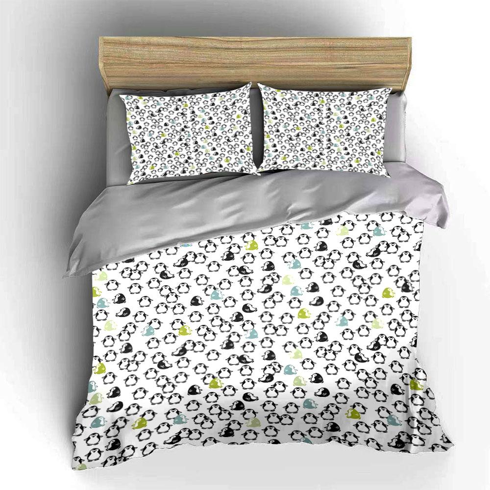 Charming penguin parade Bedding sets Duvet covers Pillowcases(1* Duvet Cover 2* Pillowcases without duvet insert)