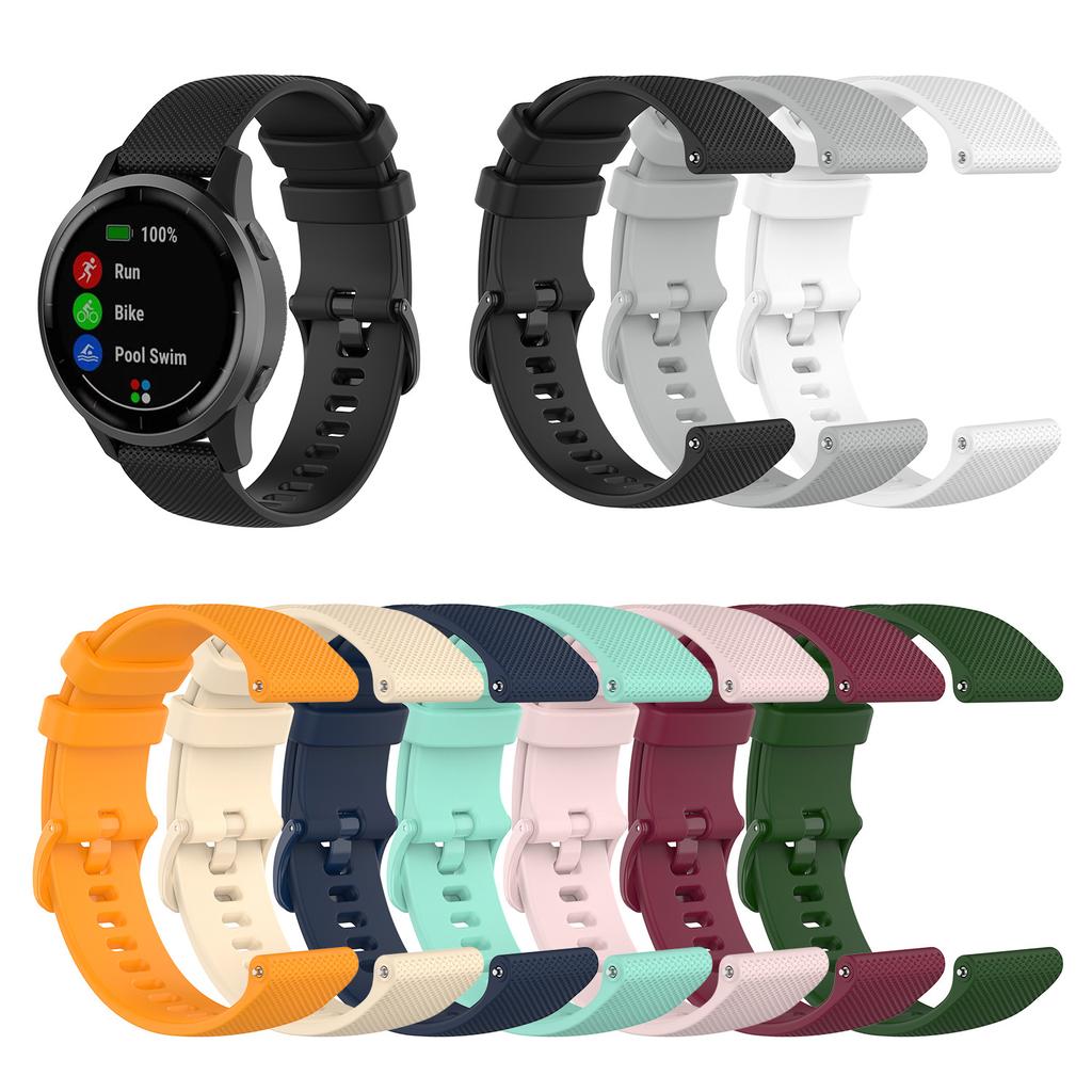 22mm Universal Grid Texture Silicone Watchband Replace Strap for Huawei Watch 3 3 Pro Samsung Amazfit Watch Etc
