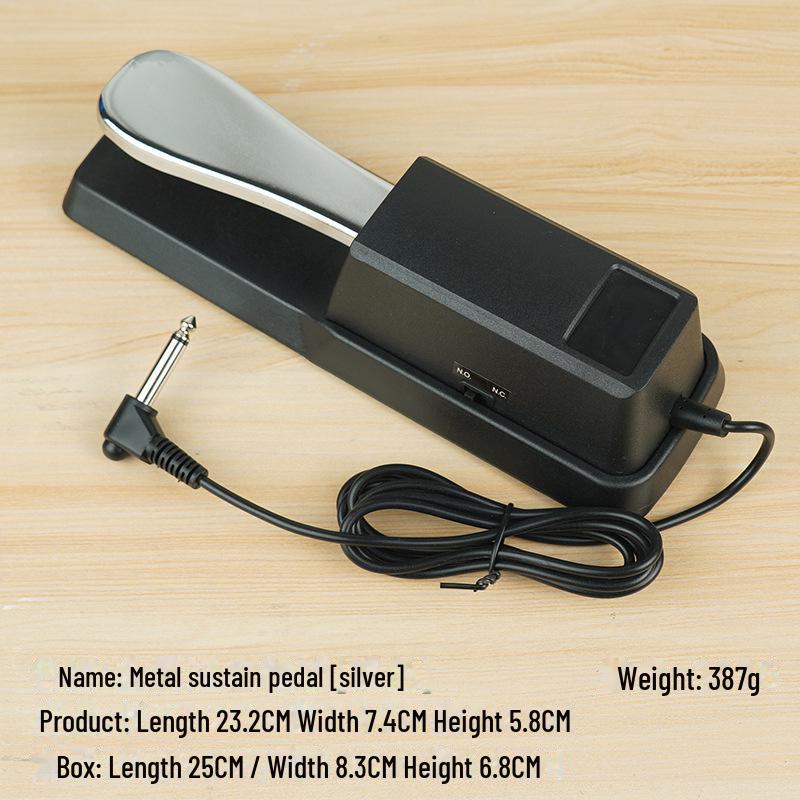 Universal Piano Sustain Pedal - Electric Keyboard & Synthetic Metal Pedal
