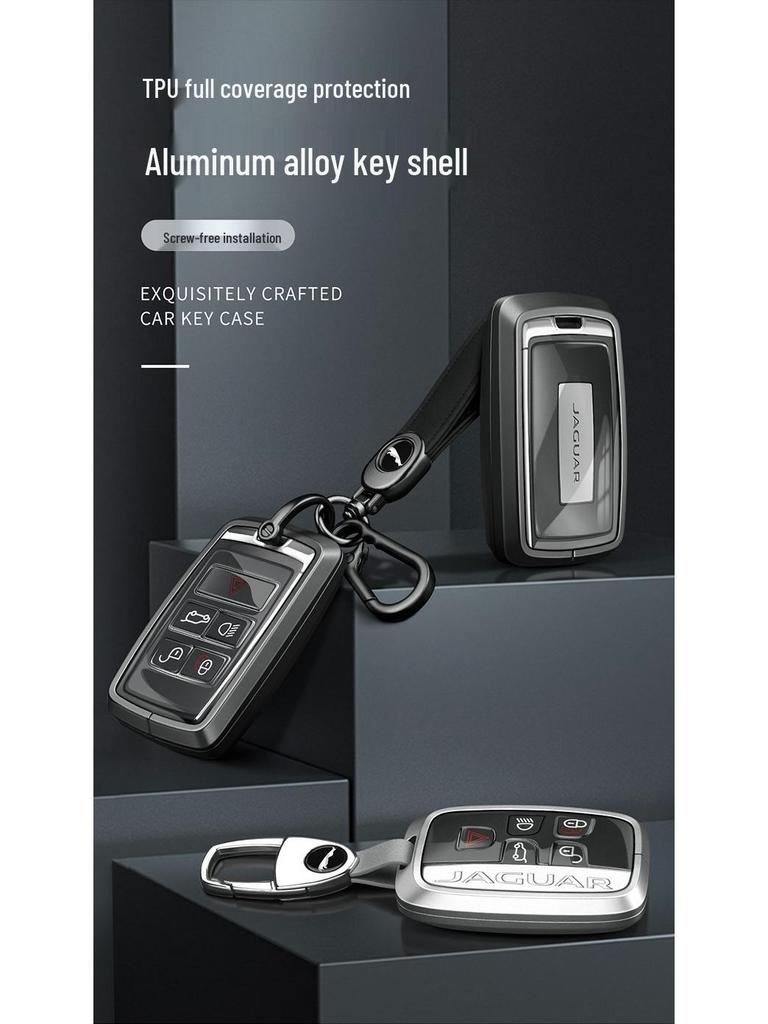 Чехол для ключа Jaguar: Корпус из алюминиевого сплава для моделей XEL, XFL, F-Pace, XJL, XF, XE, F-Type
