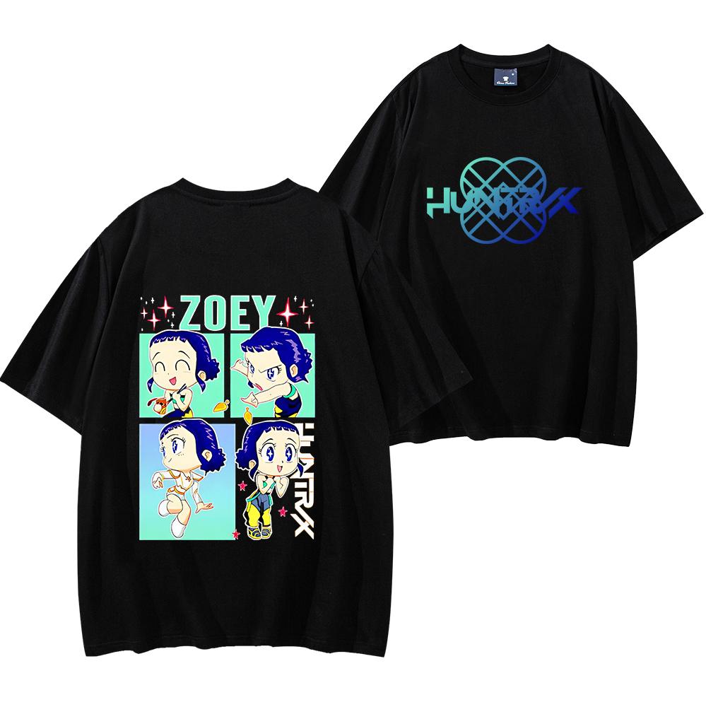 Zoey Kpop Demon Hunters Unisex Tee Shirt Zoey Shirt Anime Demon Hunters Tee Men Women Short Sleeve Streetwear Hip Hop Tops