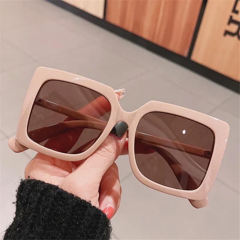 Sunglasses Men Women Luxury Brand New Fashion Vintage Square Designer Summer Pink Sun Glasses Femlae Oversized UV400 Shades