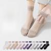 Transparent Crystal Silk Lace Sock Women Soft Comfy Sheer Silk Cotton Mesh Socks Women Ultra-thin Elastic Crystal Socks