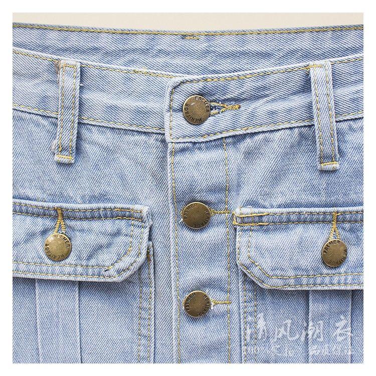 Women Skirt High Waist Wide Leg Slim Summer Split Package Hip Denim Sexy Skirt