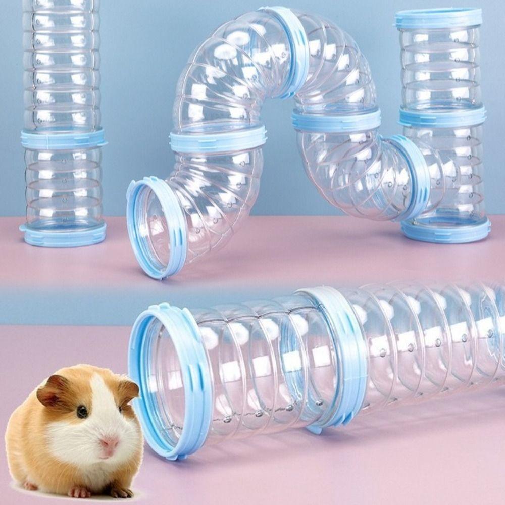 Hamster Coop External Pipelines Clear Guinea Pig Movement Tunnel Hamster Cage Pipes  for Small Pets