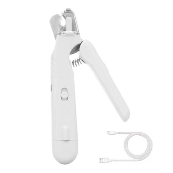 Pet Nail Trimmer with LED Light Rechargeable 2-in-1 Nail Clipper And Grinder Pet Clipper with Splash Guard for Dogs Cats Rabbits