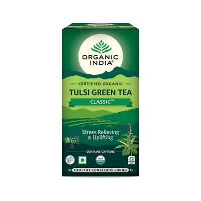 Зеленый чай с Тулси (25 пак, 1,74 г), Tulsi Green Tea Classic, Organic India