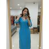 Дизайнерский набор Kurta Pant из шелка Чандери с вышивкой Индийский Болливуд Этнический Kurti