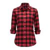 Dioufond Women Plaid Flannel Shirt Long Sleeve Flannel Plaid Tops