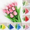 10 шт. Искусственный цветок тюльпана для дома, офиса, вечеринки, реалистичная искусственная ветка цветка, настольное украшение, подарок на День матери, День святого Валентина, Пасху