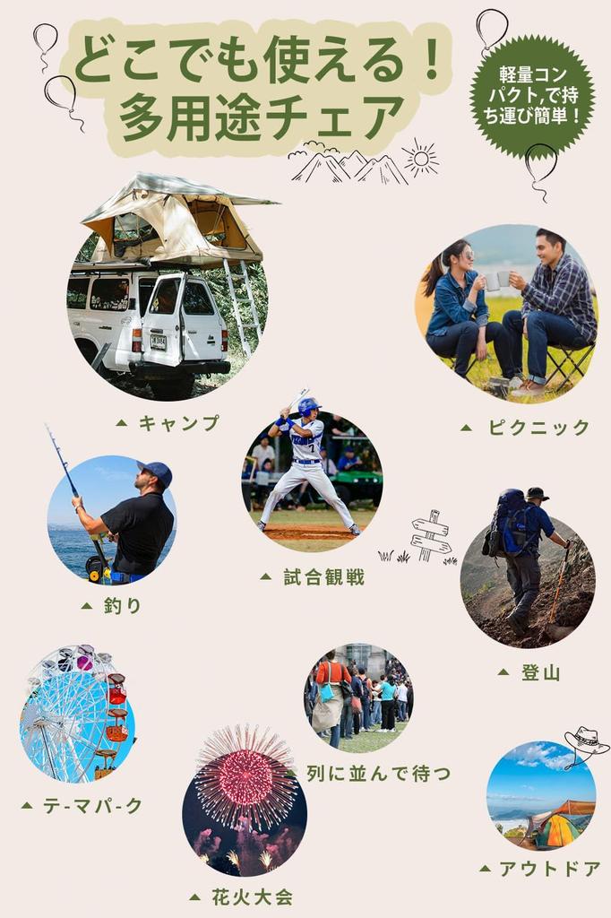 EYIDOULT New Folding Lightweight and Aluminum with Shoulder Easy To Integrated Storage Portable Chair for and Includes Japanese Instructions [2025