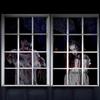 2-Piece Halloween Zombie Ghost Decor Bloody Window Scary Backdrop Outdoor Horror Hanging Cloth Spooky Party Supplies
