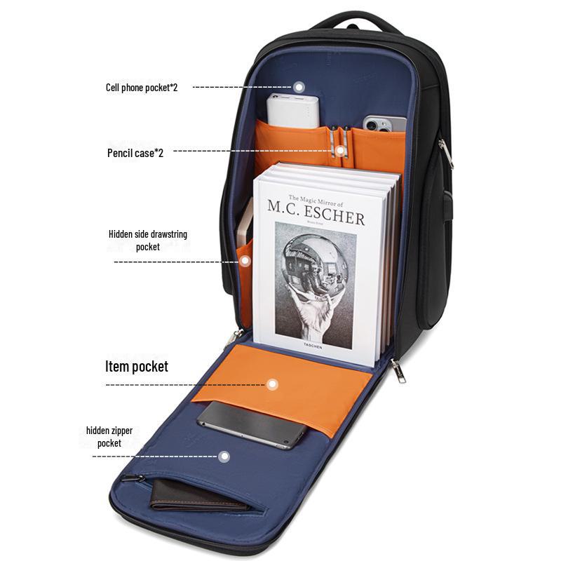 Men's Waterproof Anti-Theft Business Backpack - Large Capacity & Multi-Function with Password Security for Travel