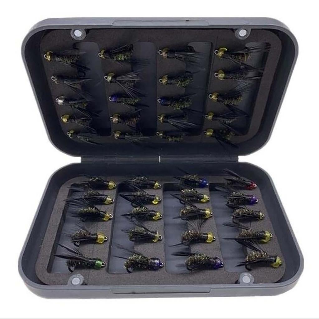 25 шт./кор. латунная головка-бусина, быстро тонущая муха-нимфа, медная приманка для ловли форели John Mayfly Stonefly