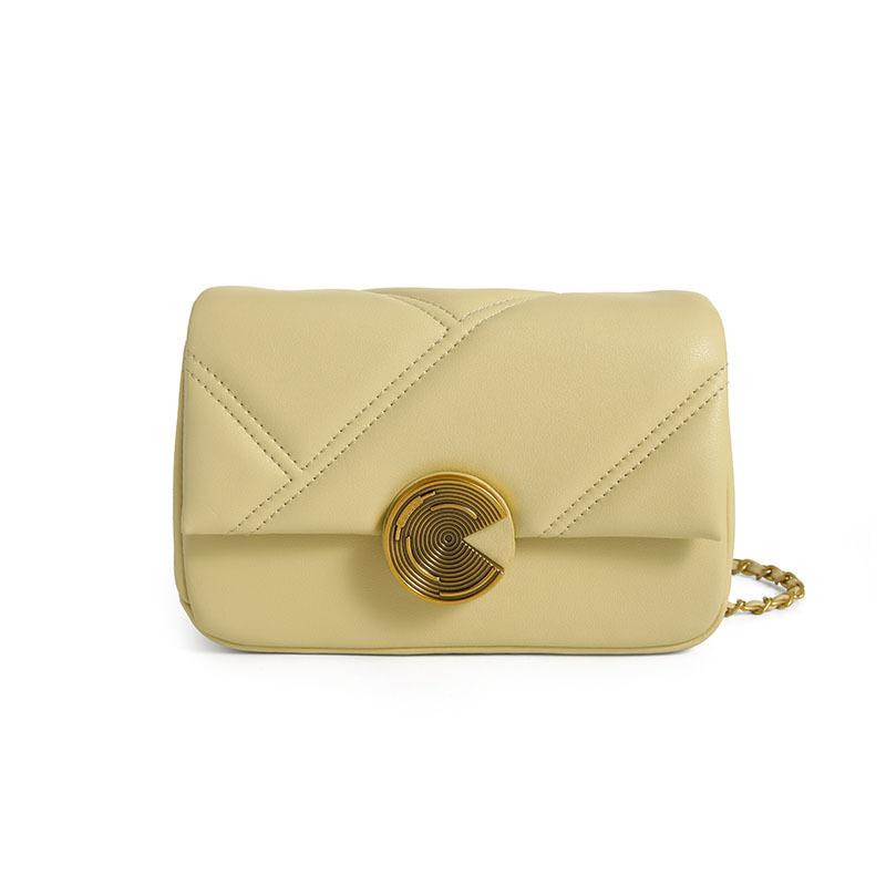 Новая женская сумка из коровьей кожи, ромбовидная сумка-цепочка, женская нишевая кожаная сумка-мессенджер на одно плечо высокого класса