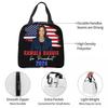 Kamala Harris For President 2024 Insulated Lunch Bag for Women Children Leakproof Food Boxes Thermal Lunch Box Tote