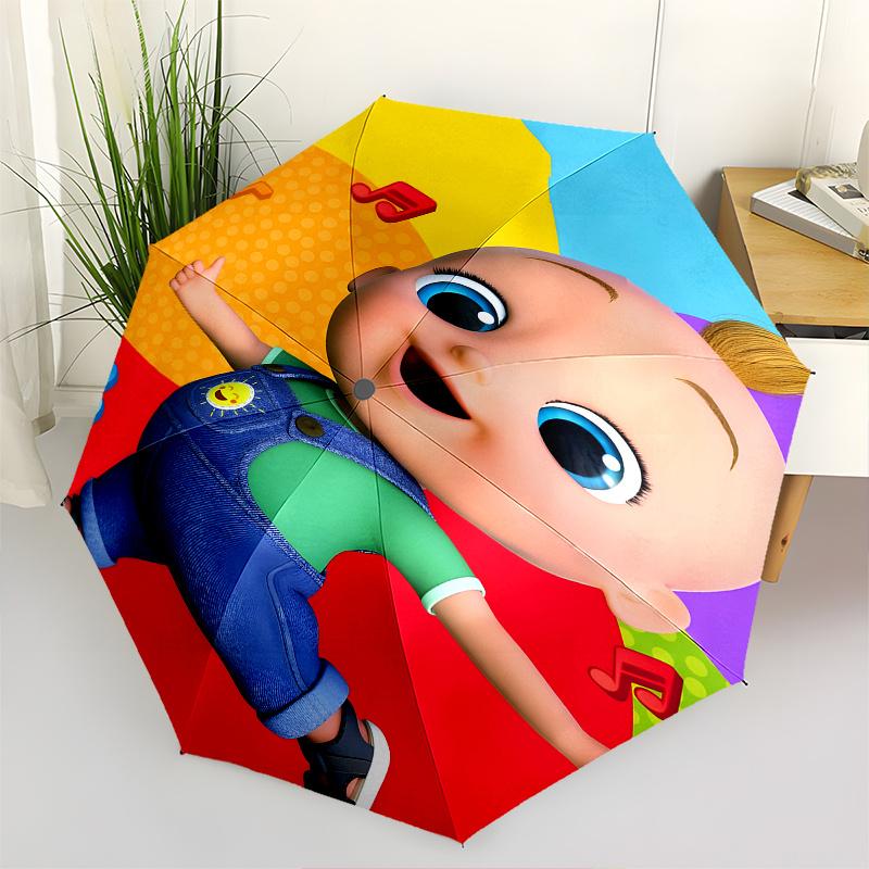 Shapes Song Automatic Folding Umbrella 8 Ribs Lightweight Design, Durable Iron Frame, Compact and Portable, Ideal Birthday or Christmas Gi
