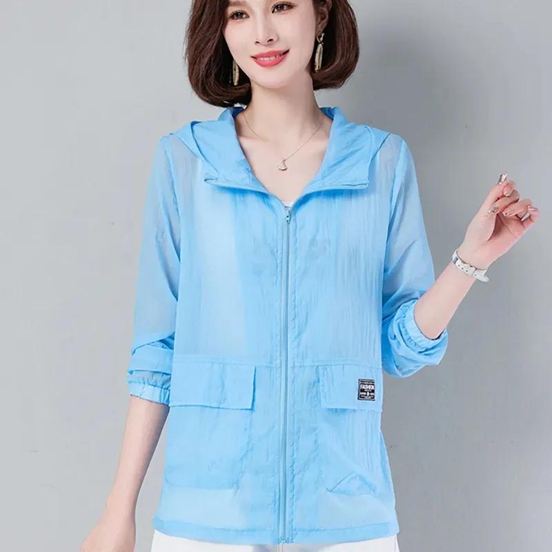 Women's Summer Loose Short Sunscreen Solid Color Thin Section Commuter Jacket