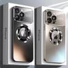 Матовый Магнитный Чехол Для Телефона Для iPhone 17 16 15 14 13 12 11 17 Pro Max Air Для Magsafe Прозрачный Титановый Металлический Цветной Чехол Funda