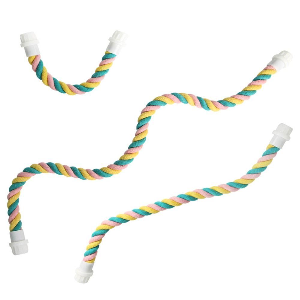Cockatiel Cage Toy Parrot Climbing Cotton Rope Bird Toy Parrot Hanging Creative Braided Chew Rope