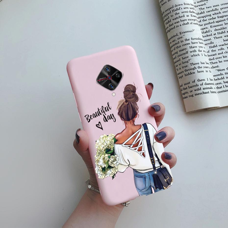 For Vivo S1 Pro Case 1920 For Vivo V17 Russia V1945A V 17 Pro 1909 Back Painted Silicone Shockproof Cover Soft Phone Bumper Case
