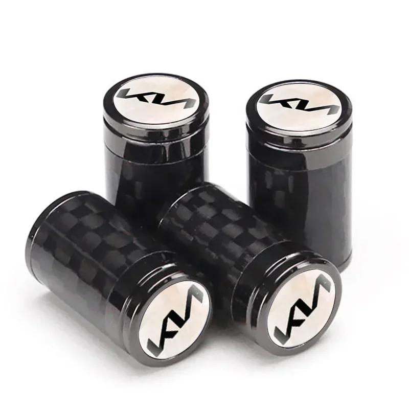 Carbon Fiber Car Tyre Valve Stem Caps for KIA Cerato Ceed K2 K3 K5 Rio Forte Cerato Sorento Optima Picanto Sportage Accessories YO7