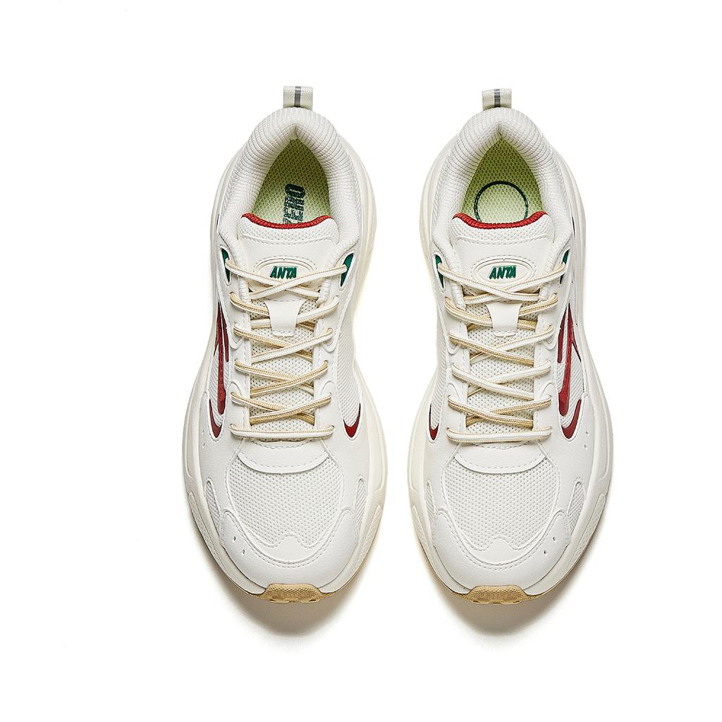 Anta Звездный Свет 3 Ретро Модный Модный Универсальный Прочный Легкий Низкий Верх Повседневная Обувь Детская Повседневная Обувь Слоновая Кость Ржавчина Павлиний-Зеленый 922548837-8