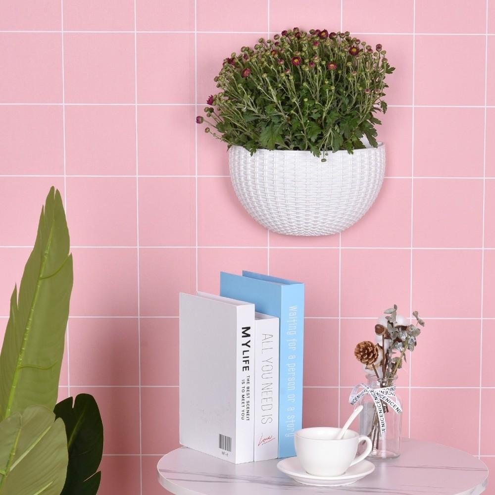 Plastic Rattan Weaving Hanging Flowerpot Wear-resistant Wall Flower Pot Flower Shop