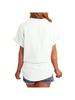 Women's Button Down Shirt Short Sleeve Loose Summer Blouse Top with Pockets