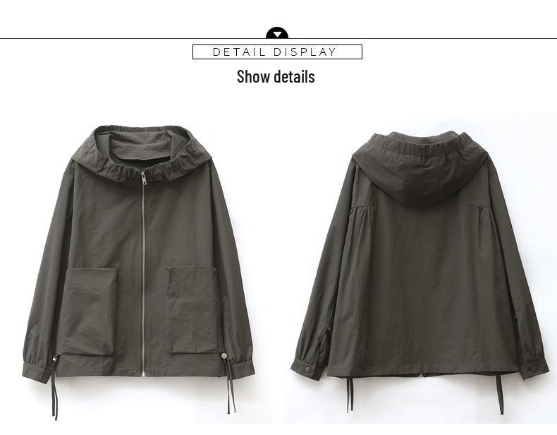 Мамина женская куртка с капюшоном премиум-класса - Новинка 2024 Весна/Осень Повседневный Свободный крой