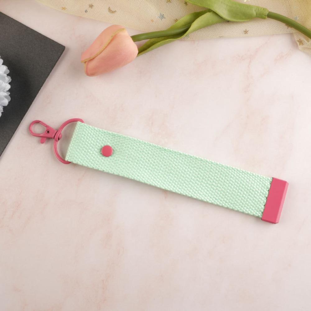 Простой брелок-шнурок, универсальный, сделай сам, холщовый ремешок, держатель для ключей, брелок из ленты, веревка, вышитое имя