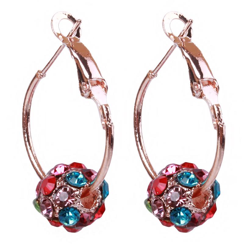Women's Drop Earring Stud Ball Colorful Diamond Earrings Fashion Jewelry KTY