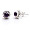 Amethyst, Lapis, Garnet Silver Earring, Women Jewelry, 925 Sterling Silver Handmade Jewelry, Silver Stud Earring